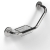 Nymas NymaSTYLE 135 Degree Cranked Stainless Steel Grab Rail with Soap Basket - Polished | Thumbnail Image
