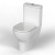 Nymas NymaSTYLE Comfort Height Close Coupled Toilet with Push Button Cistern - Soft Close Seat