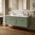 Old London Ashwick 1200mm 2-Drawer Wall Hung Vanity Unit with Twin Marble Top Basin | Thumbnail Image