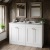 Old London Ashwick 1200mm 4-Door Floor Standing Vanity Unit with Twin Marble Top Basin | Thumbnail Image