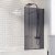 Orbit A6 Square Hinged Bath Screen 1400mm x 800mm - 6mm Smoked Black Glass