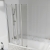 Orbit S6 Acqua Arm Four Folding Bath Screen 1500mm H x 800mm W - 6mm Glass