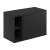 Orbit Alfie Wall Hung 1-Drawer Vanity Unit with Side Cabinet and Worktop 800mm Wide - Matte Black