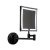 Orbit Square Wall Hung LED Makeup Bathroom Mirror 200mm H x 200mm W - Black