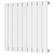 Orbit Bravo Single Designer Horizontal Radiator 600mm H x 614mm W - White | Thumbnail Image