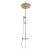 Orbit Core Thermostatic Bar Mixer Shower with Shower Kit and Fixed Head - Brushed Brass