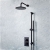 Orbit Core Thermostatic Concealed Mixer Shower with Shower Riser Kit + Fixed Shower Head - Matt Black