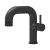 Orbit Core Side Lever Mono Basin Mixer Tap - Matte Black
