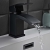 Orbit Descent Mini Mono Basin Mixer Tap with Push Button Waste - Matt Black