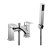 Orbit Descent Bath Shower Mixer Tap Pillar Mounted with Kit and Wall Bracket - Chrome