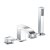 Orbit Descent 4-Hole Bath Shower Mixer Tap Pillar Mounted - Chrome