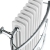 Orbit Huby Radiator Heated Towel Rail 1000mm H x 635mm W - White/Chrome
