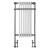 Orbit Ilkley Radiator Heated Towel Rail 1130mm H x 554mm W - White/Chrome