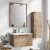 Orbit Illumo Bathroom Mirror 600mm H x 800mm W - Rustic Oak