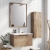 Orbit Illumo Wall Hung 1-Drawer Vanity Unit with Basin 800mm Wide - Rustic Oak