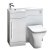 Orbit Life LH Combination Unit with Sculptured Basin 900mm Wide - Gloss White