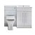 Orbit Life RH Combination Unit with Sculptured Basin 1100mm Wide - Gloss White