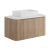 Orbit Linea Curve 1-Drawer Wall Hung Vanity Unit and Worktop with Basin 900mm Wide - Sonoma Oak