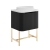 Orbit Linea Curve 1-Drawer Wall Hung Vanity Unit with Basin 600mm Wide - Matte Black