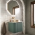 Orbit Linea Curve 1-Drawer Wall Hung Vanity Unit with Basin 600mm Wide - Reed Green