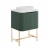 Orbit Linea Curve 1-Drawer Wall Hung Vanity Unit with Basin 600mm Wide - Reed Green | Thumbnail Image