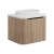 Orbit Linea Curve 1-Drawer Wall Hung Vanity Unit with Basin 600mm Wide - Sonoma Oak | Thumbnail Image