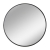 Orbit Macie LED Bathroom Mirror with Demister Pad 600mm Diameter - Black