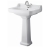 Orbit Harrogate Basin and Full Pedestal 600mm Wide - 1 Tap Hole