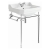 Orbit Harrogate Basin with Washstand 600mm Wide - 1 Tap Hole