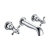 Orbit Harrogate Wall Mounted Crosshead 3-Hole Basin Mixer Tap - Chrome