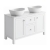 Orbit Harrogate Montpelier Vanity Unit with Worktop 1200mm Wide and Two Countertop Basin