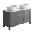 Orbit Harrogate Montpelier Vanity Unit with Worktop 1200mm Wide and Two Countertop Basin