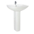 Orbit Nix Basin with Full Pedestal 550mm Wide - 1 Tap Hole