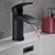 Orbit Reno Mono Basin Mixer Tap with Push Button Waste - Matt Black