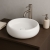 Orbit Riviera Round Sit-On Countertop Basin 360mm Wide 0 Tap Hole - Gloss White