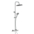 Orbit Round Rigid Riser Shower Kit with Fixed Head and Shower Handset - Chrome | Thumbnail Image