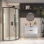 Orbit S6 Black Quadrant Shower Enclosure - 6mm Glass