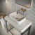 Orbit Sanctuary Rectangle Marble Basin 420mm Wide - Arabescato White