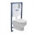 Orbit Solna Round Wall Hung Toilet 5-in-1 Bundle with Grohe Rapid SL Frame