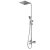 Orbit Squaro Thermostatic Rigid Riser Shower Kit with Bath Filler - Chrome
