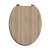 Orbit Vinyl Wrap MDF Soft Close Toilet Seat with Top Fix - Driftwood