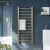 Orbit Vibe Brushed Brass Straight Heated Ladder Towel Rail