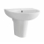 Orbit Viva Basin with Semi Pedestal 500mm Wide - 1 Tap Hole