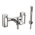 Orbit Zero Bath Shower Mixer Tap Pillar Mounted with Kit and Wall Bracket - Chrome