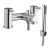 Orbit Zico Bath Shower Mixer Tap Pillar Mounted with Kit and Wall Bracket - Chrome