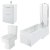 Bliss Complete Bathroom Suite with 1700mm RH L-Shaped Shower Bath and Close Coupled Toilet