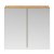 Nuie Athena Mirrored Cabinet (50/50) 800mm Wide - Natural Oak