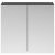 Nuie Athena Mirrored Cabinet (50/50) 800mm Wide - Gloss Grey