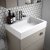 Nuie Athena Basin and WC Toilet Combination Unit 500mm Wide - Gloss Grey