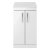 Nuie Athena Floor Standing 2-Door Vanity Unit and Worktop 500mm Wide - Gloss White